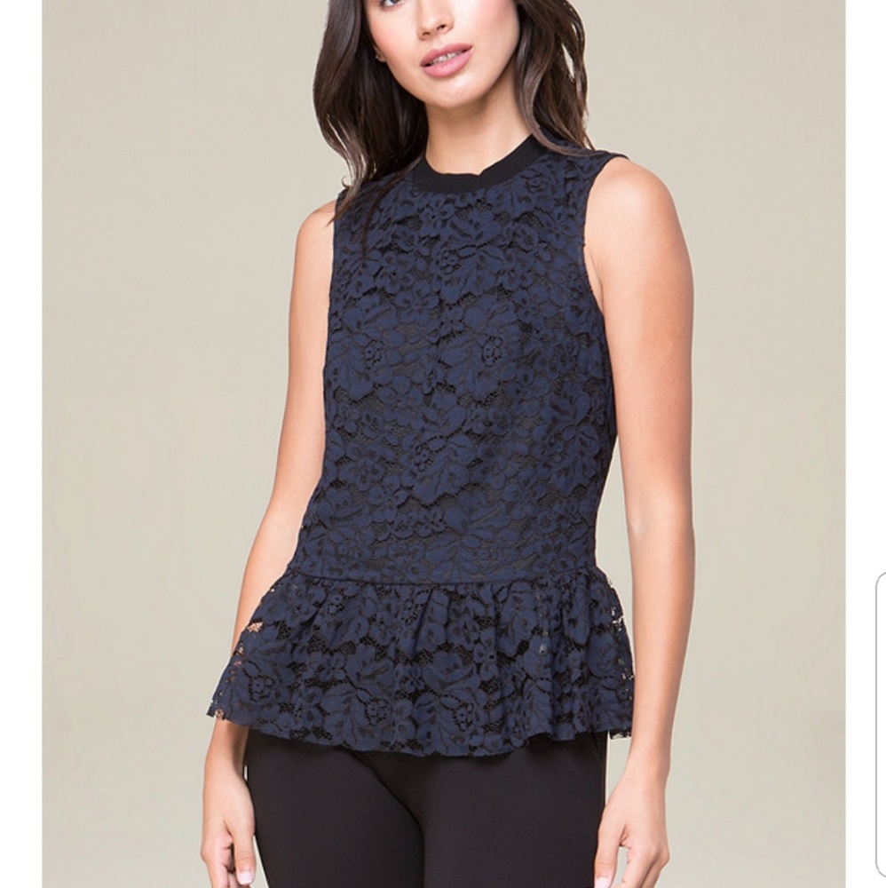 Lace peplum top